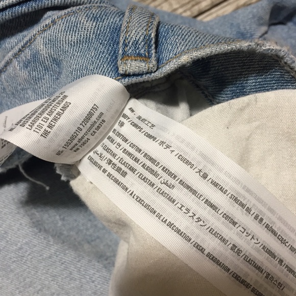 Abercrombie Fitch The Dad High Rise Jeans Women’s 36/22R Light Wash - Picture 8 of 9